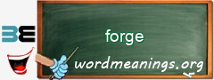 WordMeaning blackboard for forge